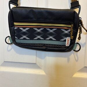 Chums Western Black Patterned Belt Bag